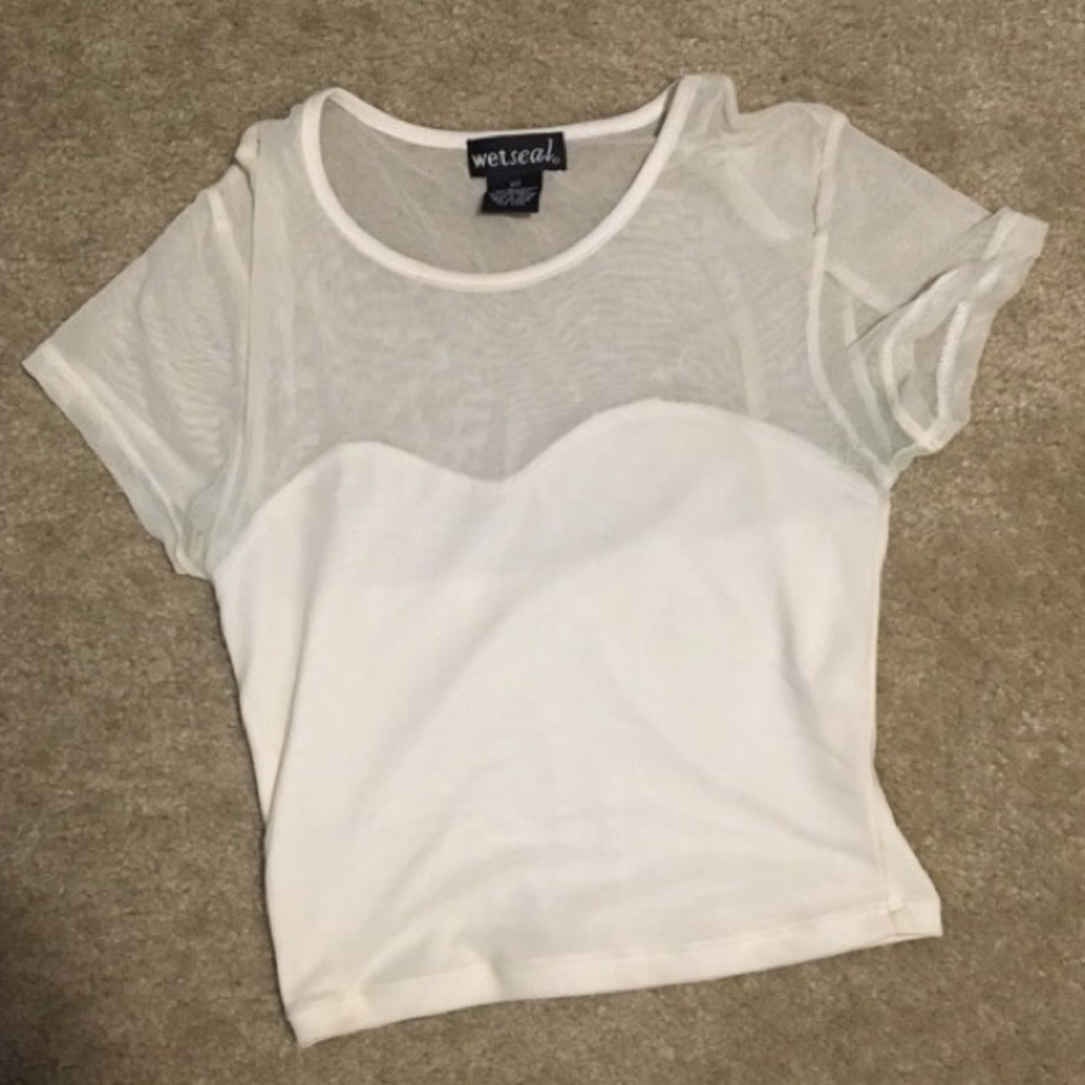 White crop top